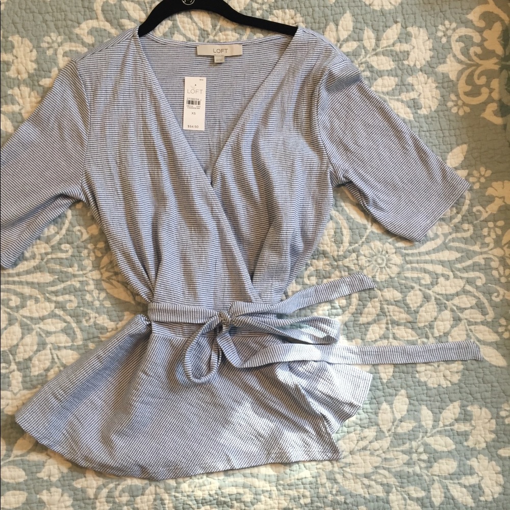 NWT LOFT wrap blouse
